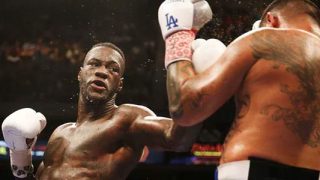 Deontay Wilder and Chris Arreola in action