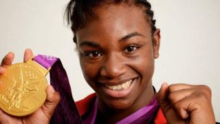 Claressa Shields with Gold Medal