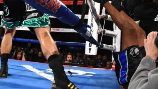 Smith knocks Hopkins out of ring