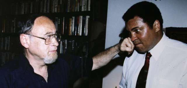 Jerry Izenberg with Muhammad Ali