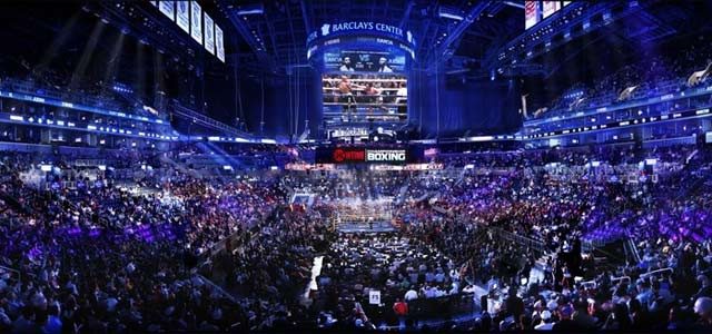 Barclays Center set up for Boxing