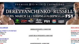 Bout Sheet header for Derevyanchenkov vs Russell