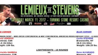 Bout Sheet for Lemieux vs Stevens