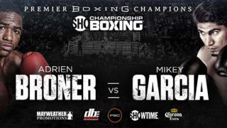 Adrien Broner vs Mikey Garcia banner