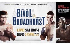 Bivol vs Broadhurst on HBO