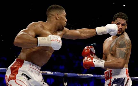 Anthony Joshua in action