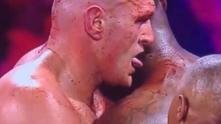Tyson Fury Licking Deontay Wilder
